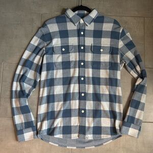 Faherty Legend Sweater Shirt Sky Ridge Buffalo Double Pocket Men’s M